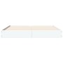 Estructura de cama madera de ingeniería blanca 135x190 cm de vidaXL, Camas y somieres - Ref: Foro24-842042, Precio: 99,32 €