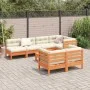 Set de sofás jardín 8 pzas con cojines madera pino marrón cera by vidaXL, Garden sets - Ref: Foro24-3299350, Price: 670,79 €,...