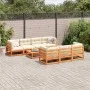 Set de sofás jardín 8 pzas con cojines madera pino marrón cera by vidaXL, Garden sets - Ref: Foro24-3299325, Price: 917,43 €,...