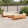 Set de sofás jardín 8 pzas con cojines madera pino marrón cera by vidaXL, Garden sets - Ref: Foro24-3299325, Price: 928,80 €,...