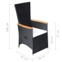 Reclining garden chairs and cushions 2 pcs black synthetic rattan by vidaXL, Garden chairs - Ref: Foro24-47683, Price: 257,08...