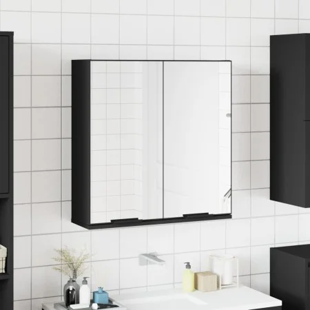 Badezimmerschrank mit Spiegel aus schwarzem Ingenieurholz 64x20x67 cm. von vidaXL, Badezimmerwaschtische - Ref: Foro24-833560...