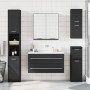 Badezimmerschrank mit Spiegel aus schwarzem Ingenieurholz 64x20x67 cm. von vidaXL, Badezimmerwaschtische - Ref: Foro24-833560...