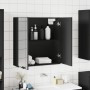 Badezimmerschrank mit Spiegel aus schwarzem Ingenieurholz 64x20x67 cm. von vidaXL, Badezimmerwaschtische - Ref: Foro24-833560...