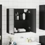 Badezimmerschrank mit Spiegel aus schwarzem Ingenieurholz 64x20x67 cm. von vidaXL, Badezimmerwaschtische - Ref: Foro24-833560...