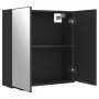 Badezimmerschrank mit Spiegel aus schwarzem Ingenieurholz 64x20x67 cm. von vidaXL, Badezimmerwaschtische - Ref: Foro24-833560...