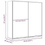 Badezimmerschrank mit Spiegel aus schwarzem Ingenieurholz 64x20x67 cm. von vidaXL, Badezimmerwaschtische - Ref: Foro24-833560...