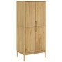 Armario FLORO madera maciza de pino marrón cera 77x53x171 cm