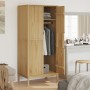 FLORO-Schrank aus massiver Kiefer in brauner Wachsoptik, 77x53x171 cm. von vidaXL, Kleiderschränke - Ref: Foro24-374005, Prei...