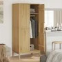 FLORO-Schrank aus massiver Kiefer in brauner Wachsoptik, 77x53x171 cm. von vidaXL, Kleiderschränke - Ref: Foro24-374005, Prei...