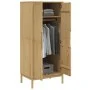 FLORO-Schrank aus massiver Kiefer in brauner Wachsoptik, 77x53x171 cm. von vidaXL, Kleiderschränke - Ref: Foro24-374005, Prei...