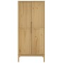 FLORO-Schrank aus massiver Kiefer in brauner Wachsoptik, 77x53x171 cm. von vidaXL, Kleiderschränke - Ref: Foro24-374005, Prei...
