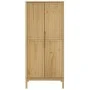FLORO-Schrank aus massiver Kiefer in brauner Wachsoptik, 77x53x171 cm. von vidaXL, Kleiderschränke - Ref: Foro24-374005, Prei...