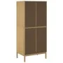 FLORO-Schrank aus massiver Kiefer in brauner Wachsoptik, 77x53x171 cm. von vidaXL, Kleiderschränke - Ref: Foro24-374005, Prei...