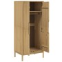 FLORO-Schrank aus massiver Kiefer in brauner Wachsoptik, 77x53x171 cm. von vidaXL, Kleiderschränke - Ref: Foro24-374005, Prei...