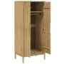 FLORO-Schrank aus massiver Kiefer in brauner Wachsoptik, 77x53x171 cm. von vidaXL, Kleiderschränke - Ref: Foro24-374005, Prei...