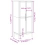 Armario FLORO madera maciza de pino marrón cera 77x53x171 cm