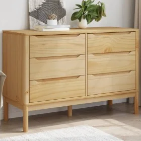 Cómoda cajonera FLORO madera maciza de pino marrón cera by vidaXL, Drawers - Ref: Foro24-374011, Price: 192,50 €, Discount: %