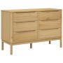Cómoda cajonera FLORO madera maciza de pino marrón cera de vidaXL, Cajoneras - Ref: Foro24-374011, Precio: 204,08 €, Descuent...