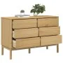 Kommode FLORO aus massivem Kiefernholz in brauner Wachsbeize von vidaXL, Schubladen - Ref: Foro24-374011, Preis: 200,19 €, Ra...