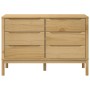 Cómoda cajonera FLORO madera maciza de pino marrón cera de vidaXL, Cajoneras - Ref: Foro24-374011, Precio: 204,08 €, Descuent...