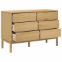 Cómoda cajonera FLORO madera maciza de pino marrón cera de vidaXL, Cajoneras - Ref: Foro24-374011, Precio: 204,08 €, Descuent...