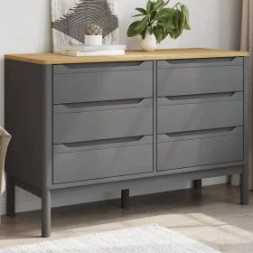 Cómoda cajonera FLORO madera maciza de pino gris by vidaXL, Drawers - Ref: Foro24-374013, Price: 172,85 €, Discount: %