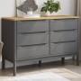 Cómoda cajonera FLORO madera maciza de pino gris by vidaXL, Drawers - Ref: Foro24-374013, Price: 175,87 €, Discount: %
