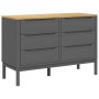 Kommode FLORO aus massivem grauem Kiefernholz von vidaXL, Schubladen - Ref: Foro24-374013, Preis: 175,87 €, Rabatt: %