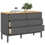 Cómoda cajonera FLORO madera maciza de pino gris by vidaXL, Drawers - Ref: Foro24-374013, Price: 175,87 €, Discount: %
