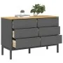 Kommode FLORO aus massivem grauem Kiefernholz von vidaXL, Schubladen - Ref: Foro24-374013, Preis: 172,84 €, Rabatt: %