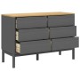 Cómoda cajonera FLORO madera maciza de pino gris by vidaXL, Drawers - Ref: Foro24-374013, Price: 175,87 €, Discount: %