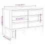 Kommode FLORO aus massivem grauem Kiefernholz von vidaXL, Schubladen - Ref: Foro24-374013, Preis: 172,84 €, Rabatt: %