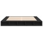 Black engineered wood bed frame 200x200 cm by vidaXL, Beds and slatted bases - Ref: Foro24-3280448, Price: 183,21 €, Discount: %