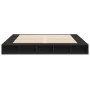 Black engineered wood bed frame 200x200 cm by vidaXL, Beds and slatted bases - Ref: Foro24-3280448, Price: 179,75 €, Discount: %
