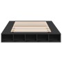 Estructura de cama madera de ingeniería negra 160x200 cm de vidaXL, Camas y somieres - Ref: Foro24-3280462, Precio: 201,25 €