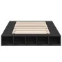 Black engineered wood bed frame 120x190 cm by vidaXL, Beds and slatted bases - Ref: Foro24-3280504, Price: 143,16 €, Discount: %