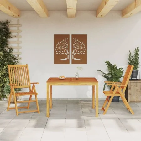 Juego de comedor de jardín 3 piezas madera maciza de acacia by vidaXL, Garden sets - Ref: Foro24-3295255, Price: 278,37 €, Di...