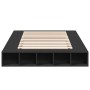 Estructura de cama madera de ingeniería negra 135x190 cm