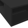 Estructura de cama madera de ingeniería negra 135x190 cm