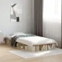 Sonoma oak engineered wood bed frame 90x200 cm by vidaXL, Beds and slatted bases - Ref: Foro24-3280519, Price: 117,62 €, Disc...