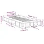 Sonoma oak engineered wood bed frame 90x200 cm by vidaXL, Beds and slatted bases - Ref: Foro24-3280519, Price: 117,62 €, Disc...