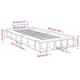 Schwarzer Bettrahmen aus Holzwerkstoff, 90 x 190 cm von vidaXL, Betten und Lattenroste - Ref: Foro24-3280525, Preis: 121,23 €...
