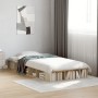 Sonoma oak engineered wood bed frame 75x190 cm by vidaXL, Beds and slatted bases - Ref: Foro24-3280533, Price: 111,60 €, Disc...