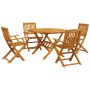 Set de comedor de jardín plegable 5 pzas madera maciza acacia by vidaXL, Garden sets - Ref: Foro24-3295248, Price: 366,42 €, ...
