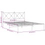 Estructura de cama de metal con cabecero blanca 150x200 cm de vidaXL, Camas y somieres - Ref: Foro24-376553, Precio: 102,69 €...