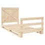Bed frame with solid pine wood headboard 100x200 cm by vidaXL, Beds and slatted bases - Ref: Foro24-3281575, Price: 146,79 €,...