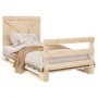 Bed frame with solid pine wood headboard 100x200 cm by vidaXL, Beds and slatted bases - Ref: Foro24-3281575, Price: 145,10 €,...