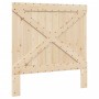 Bed frame with solid pine wood headboard 100x200 cm by vidaXL, Beds and slatted bases - Ref: Foro24-3281575, Price: 146,79 €,...