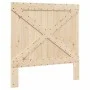 Bed frame with solid pine wood headboard 100x200 cm by vidaXL, Beds and slatted bases - Ref: Foro24-3281575, Price: 145,10 €,...